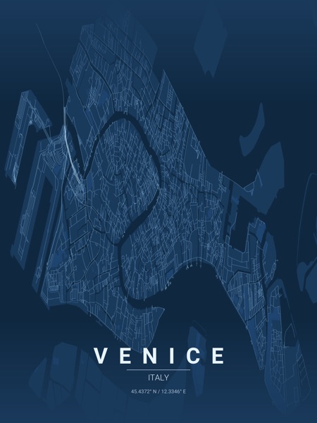 Venice Blueprint map poster